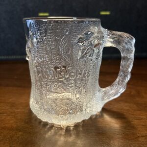 McDonald's‎ Clear Glass Flintstones Treemendous Mug 1993